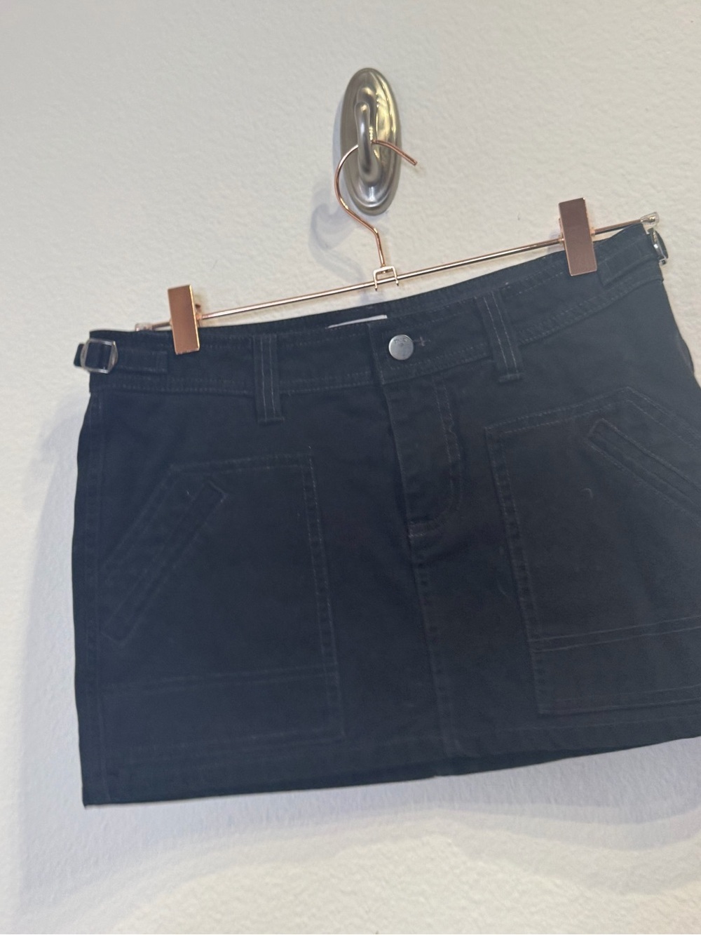 Aritzia Black Front-Pocket Mini Skirt - Picture 2 of 11